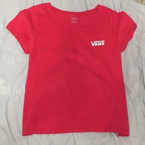 Red vans T-shirt.